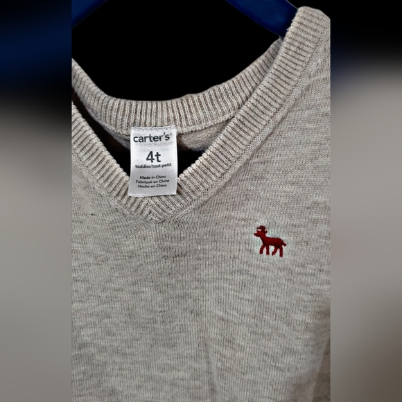 Carter's Cream Colored Size 4T Boy Sweater - Picture 3 of 3